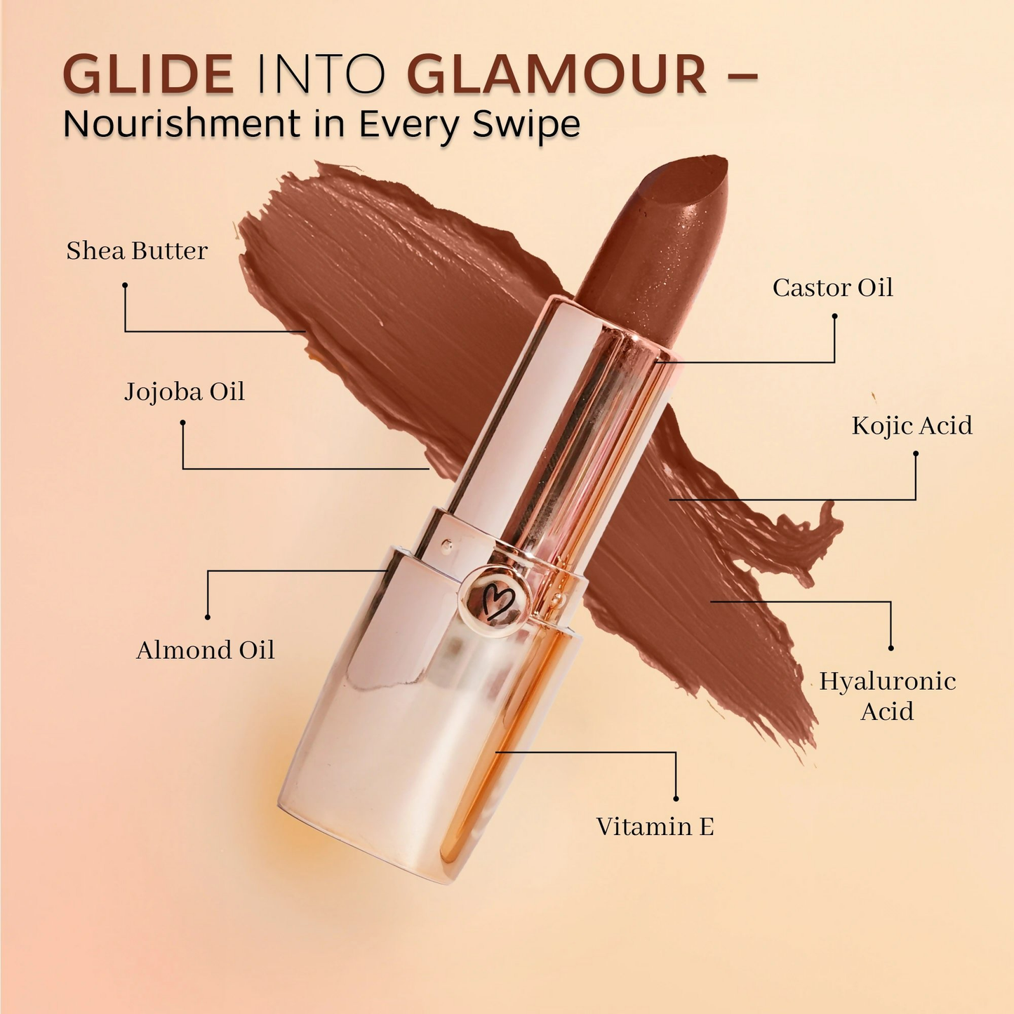 Dunamiss Carla Cinnamon Brown Satin Lipstick - Distacart