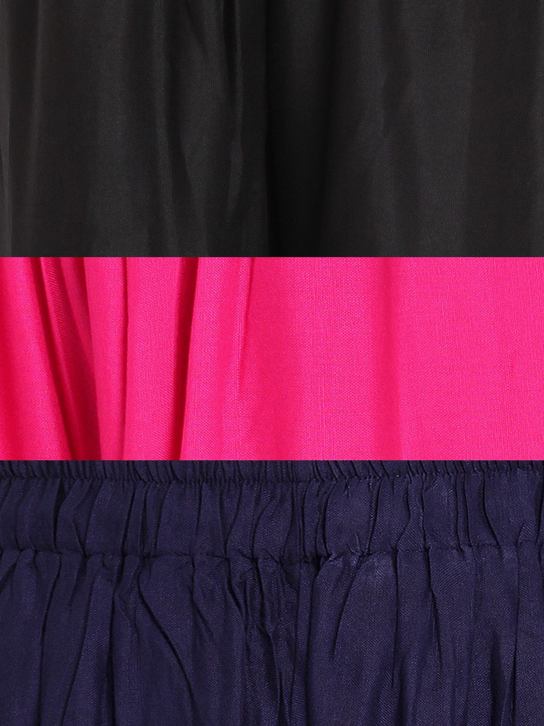 TAG 7 Women Pack Of 3 Solid Wide Leg Palazzos