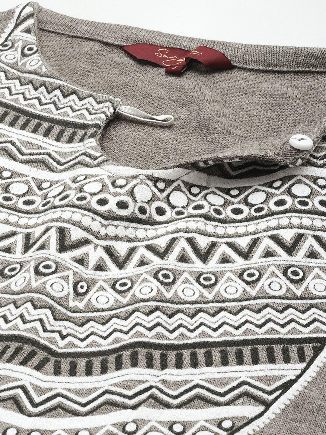 Sangria Printed Keyhole Neck Kurta with Trousers - Distacart