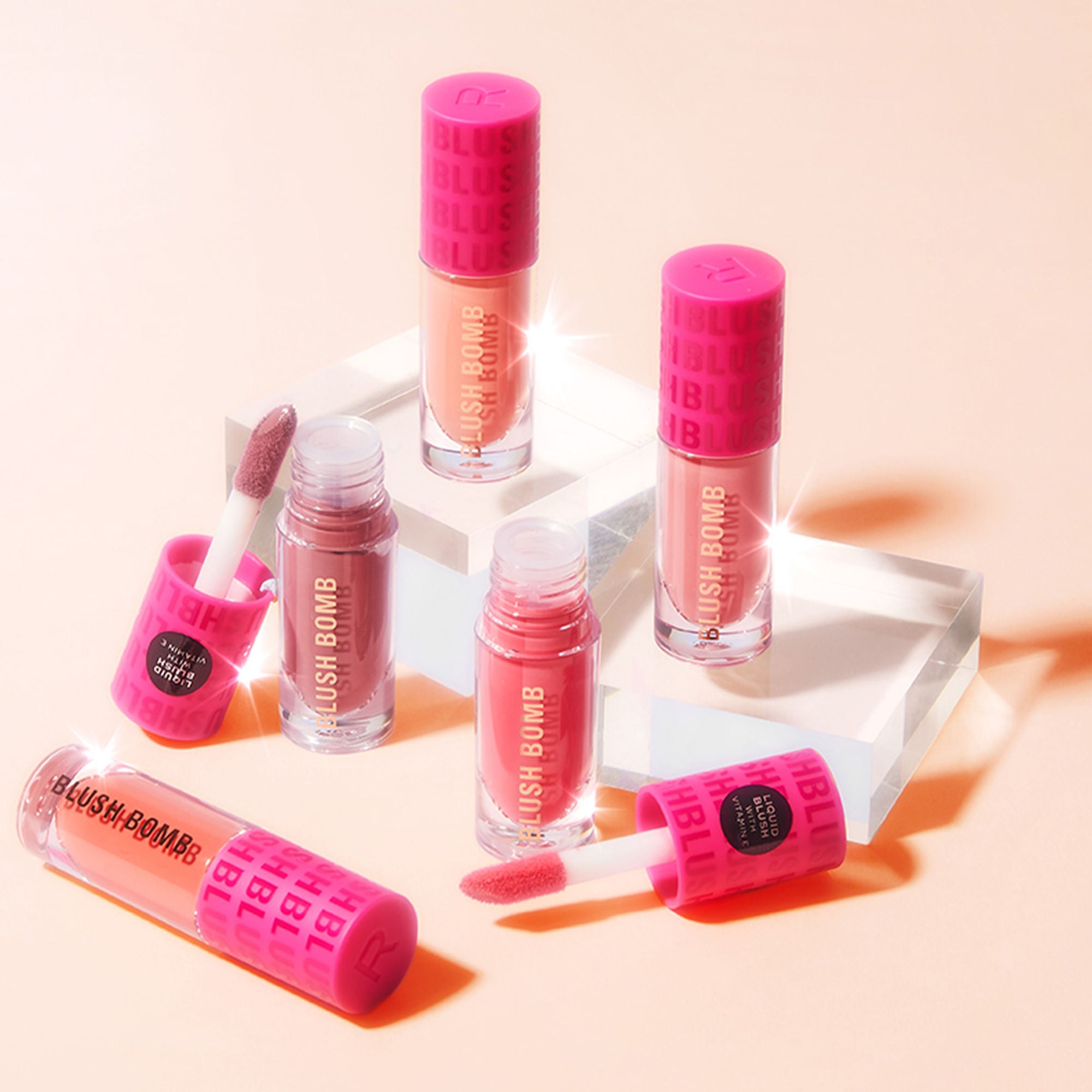 Makeup Revolution Bomb Cream Blusher-Lightweight Creamy Formula-Enriched With Vitamin E - Glam Orange - Distacart