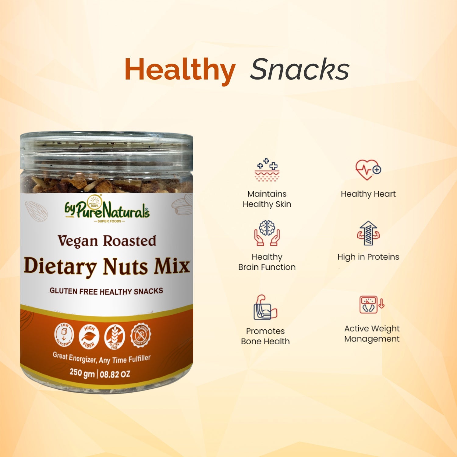 byPureNaturals Dietary Nuts Mix Vegan Roasted - Dista