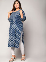 Thumbnail for Swasti Women Blue Floral Printed Floral Kurta - Distacart