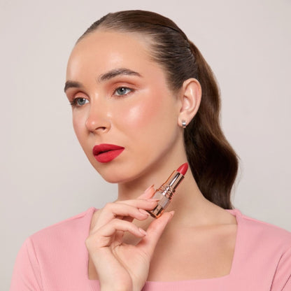 Europe Girl Silky Matte Lipstick - EG-08 Flame - Distacart