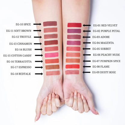 Europe Girl Silky Matte Lipstick - EG-08 Flame - Distacart
