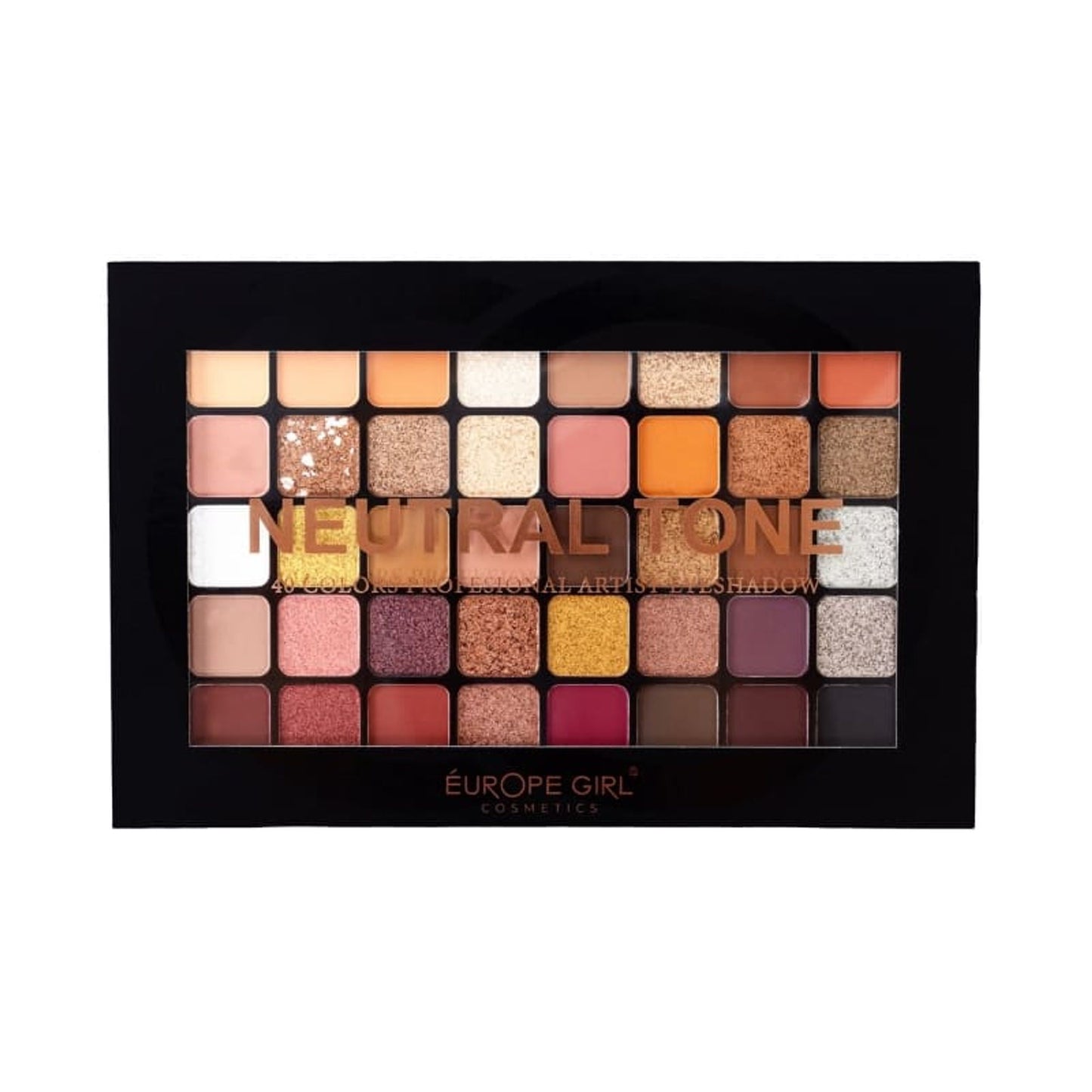 Europe Girl 40 Colour Eyeshadow Palette - Neutral Tone - Distacart