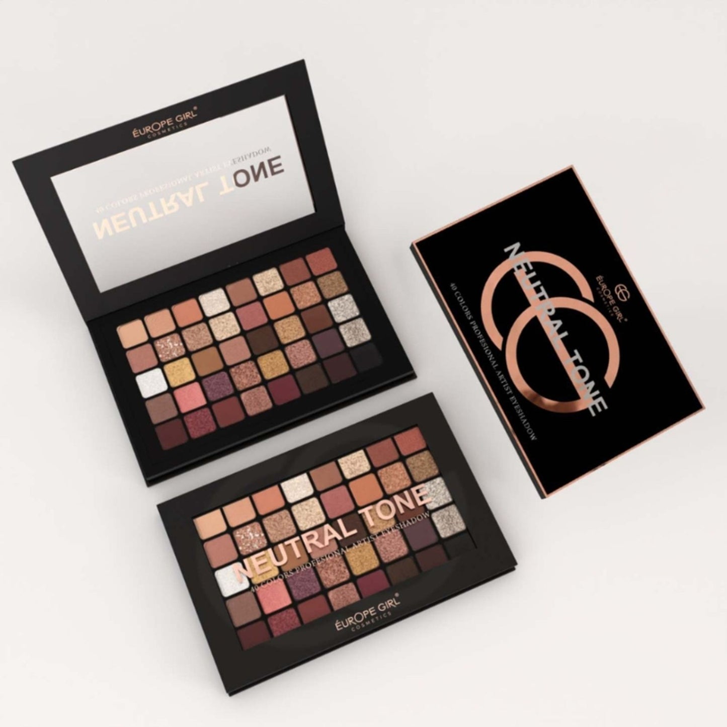 Europe Girl 40 Colour Eyeshadow Palette - Neutral Tone - Distacart