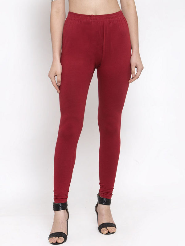 TAG 7 Women Pack Of 2 Solid Churidar-Length Leggings - Distacart