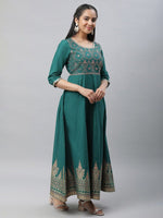 Thumbnail for AURELIA Ethnic Motifs Printed Maxi Pure Cotton Ethnic Dresses