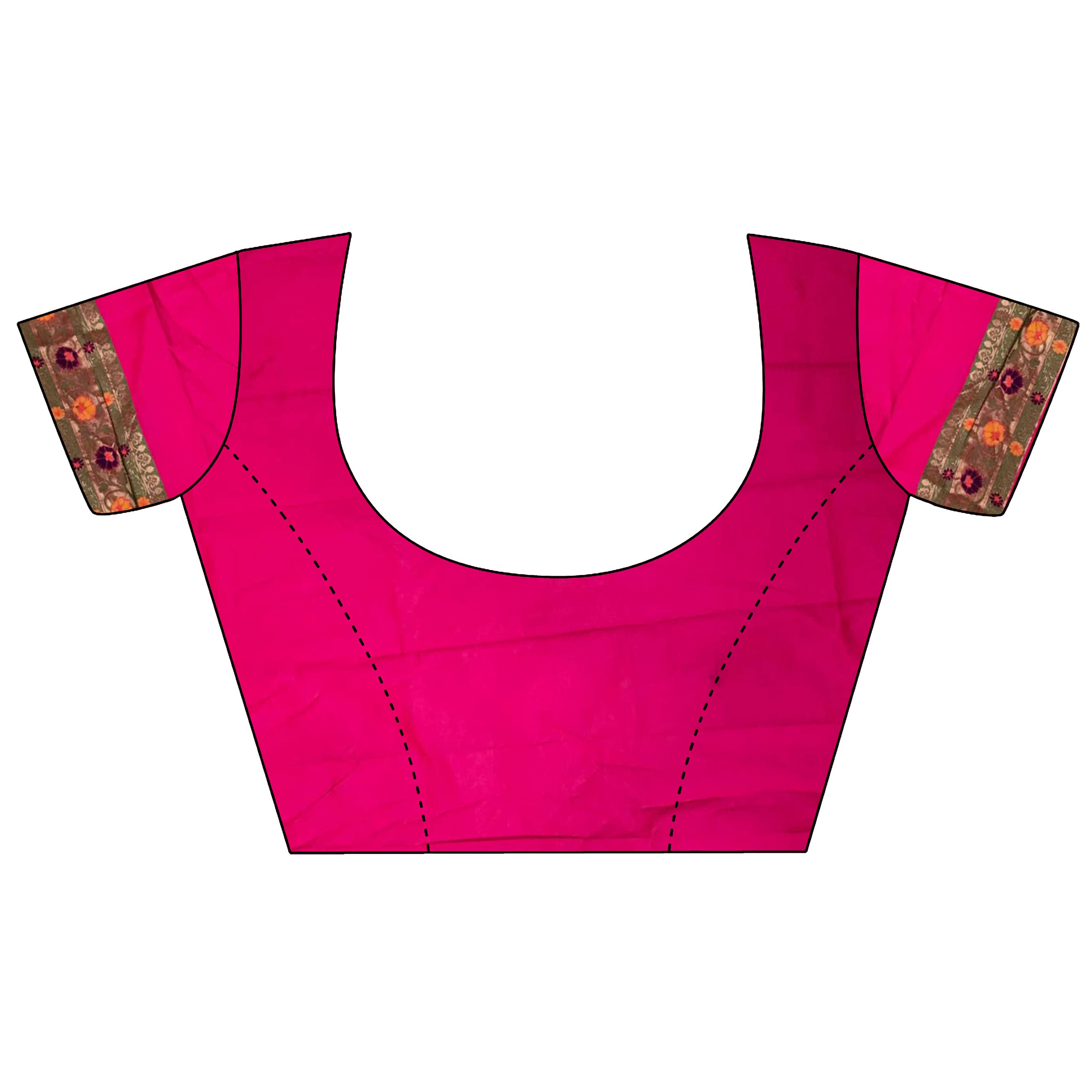 Joban Fashion Hot Pink Banarasi Soft Silk Woven Saree