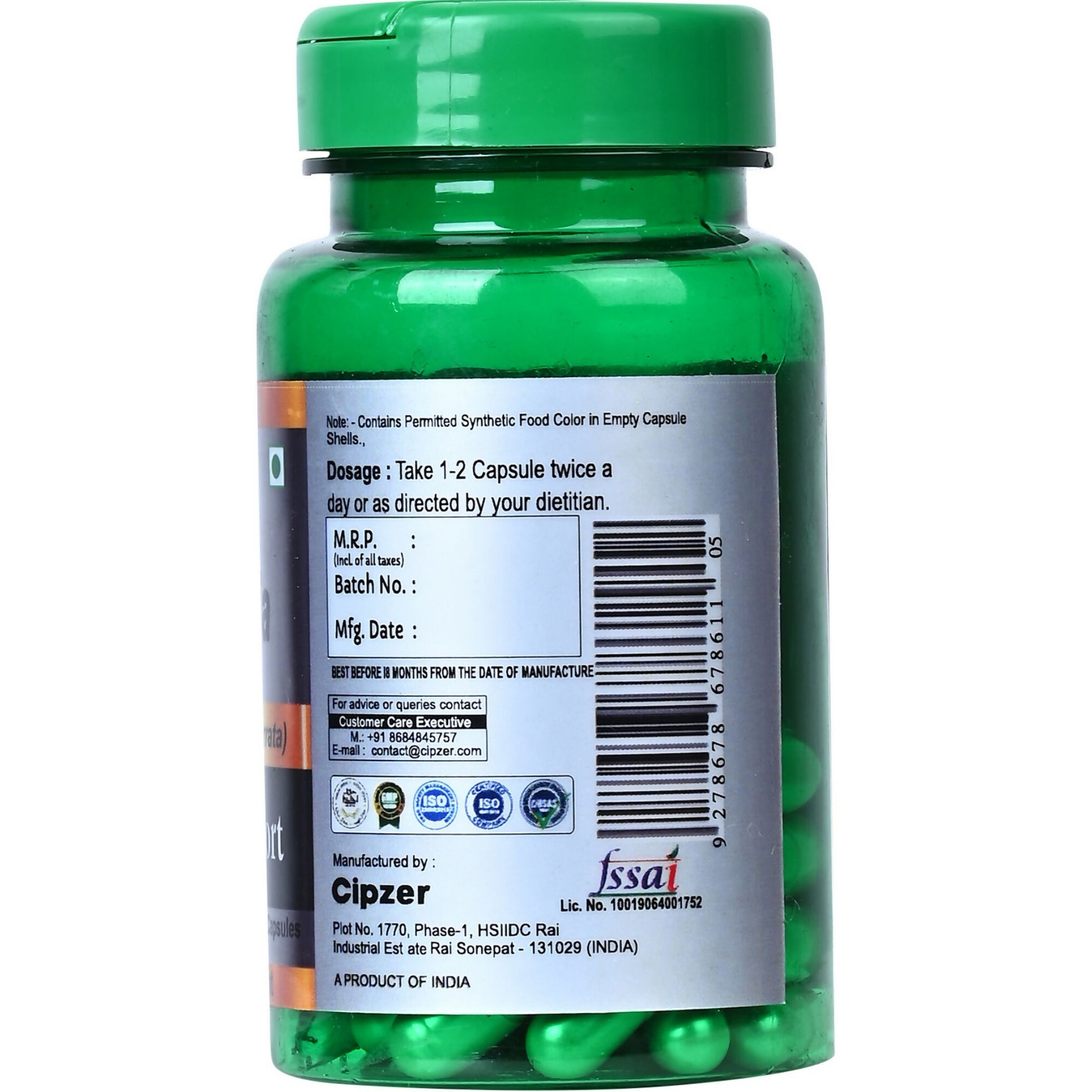 Cipzer Mucuna Capsules - Distacart