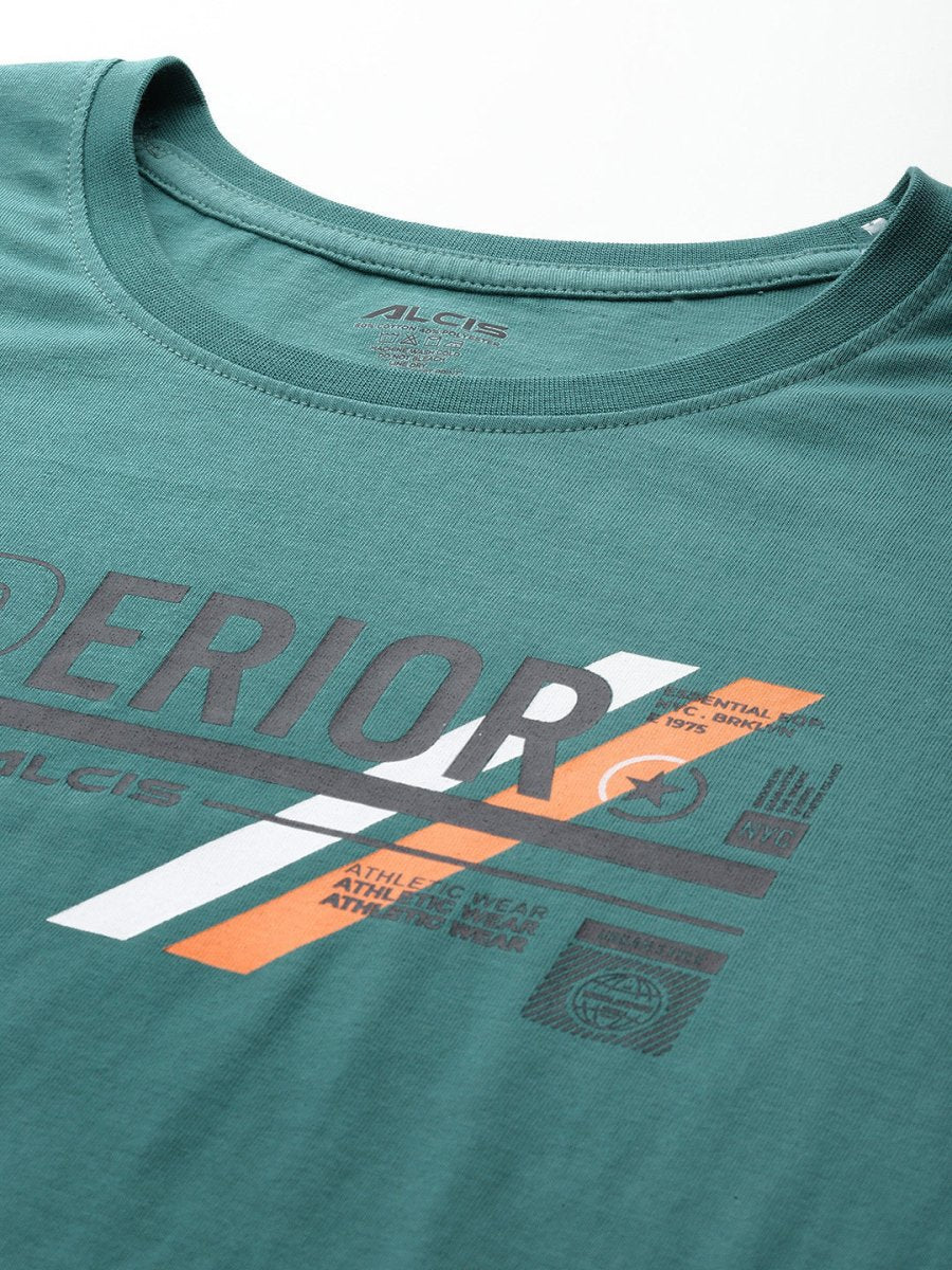 Alcis Men Typography Printed T-shirt - Distacart