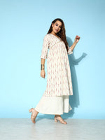 Thumbnail for All About You Onyx White & Red Ethnic Motifs Printed Veere Di Wedding Kurta with Palazzos - Distacart