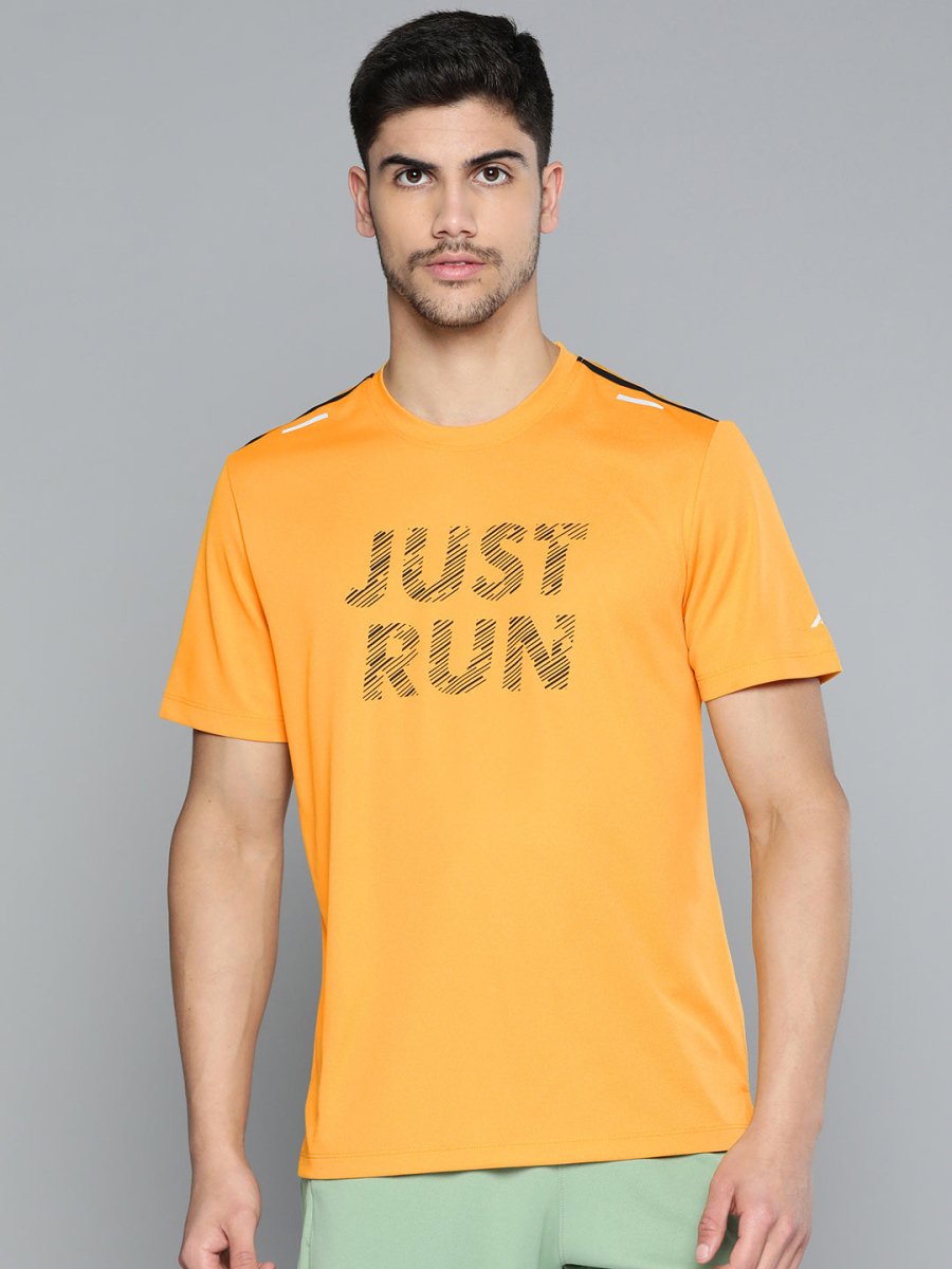 Alcis Men Typography Printed Anti Static Slim Fit Sports T-shirt - Distacart