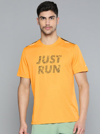 Alcis Men Typography Printed Anti Static Slim Fit Sports T-shirt - Distacart