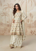 Thumbnail for Anaita White Heavy Fox Georgette Stitched Suit with Sequence Work - Distacart