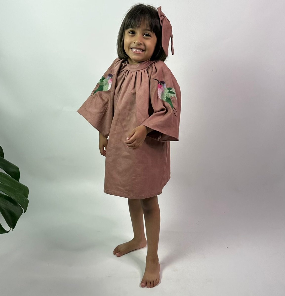 ArthLife Chestunt Brown Raglon Dress - Distacart