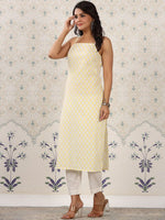 Thumbnail for Ode by House of Pataudi Geometric Printed Pure Cotton Kurta - Distacart