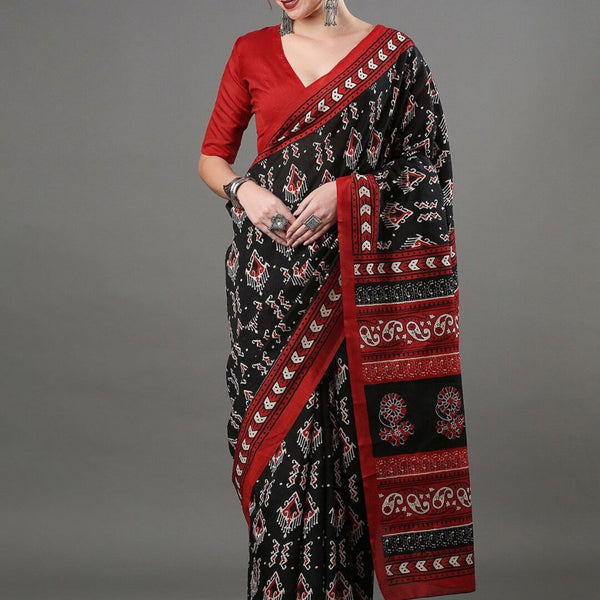 Anouk Ethnic Motifs Printed Art Silk Bhagalpuri Saree - Distacart