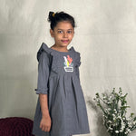Thumbnail for ArthLife Grey Cactus Embroidered Dress - Distacart