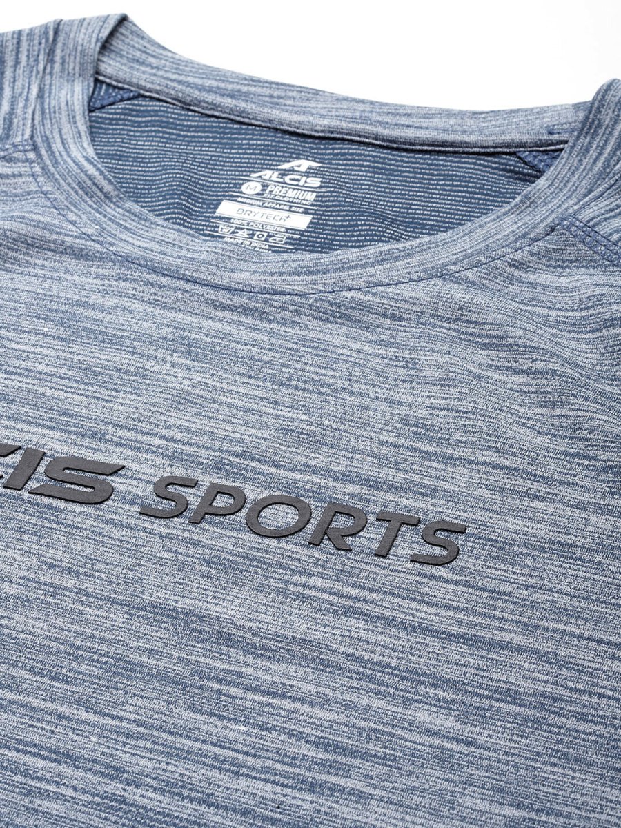 Alcis Men Brand Logo Printed Anti Static Slim Fit T-shirt - Distacart