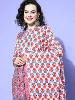 Thumbnail for All About You Floral Printed Mirror Work Pure Cotton Kurta With Trousers & Dupatta - Distacart