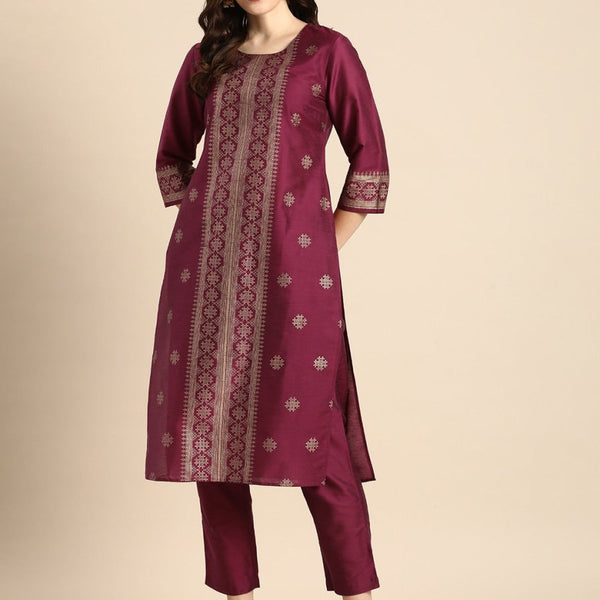 Anouk Women Ethnic Motifs Printed Empire Kurta with Trousers - Distacart
