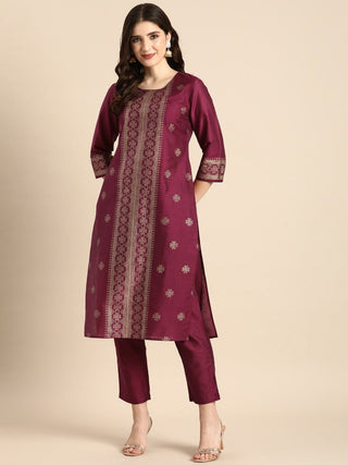 Anouk Women Ethnic Motifs Printed Empire Kurta with Trousers - Distacart