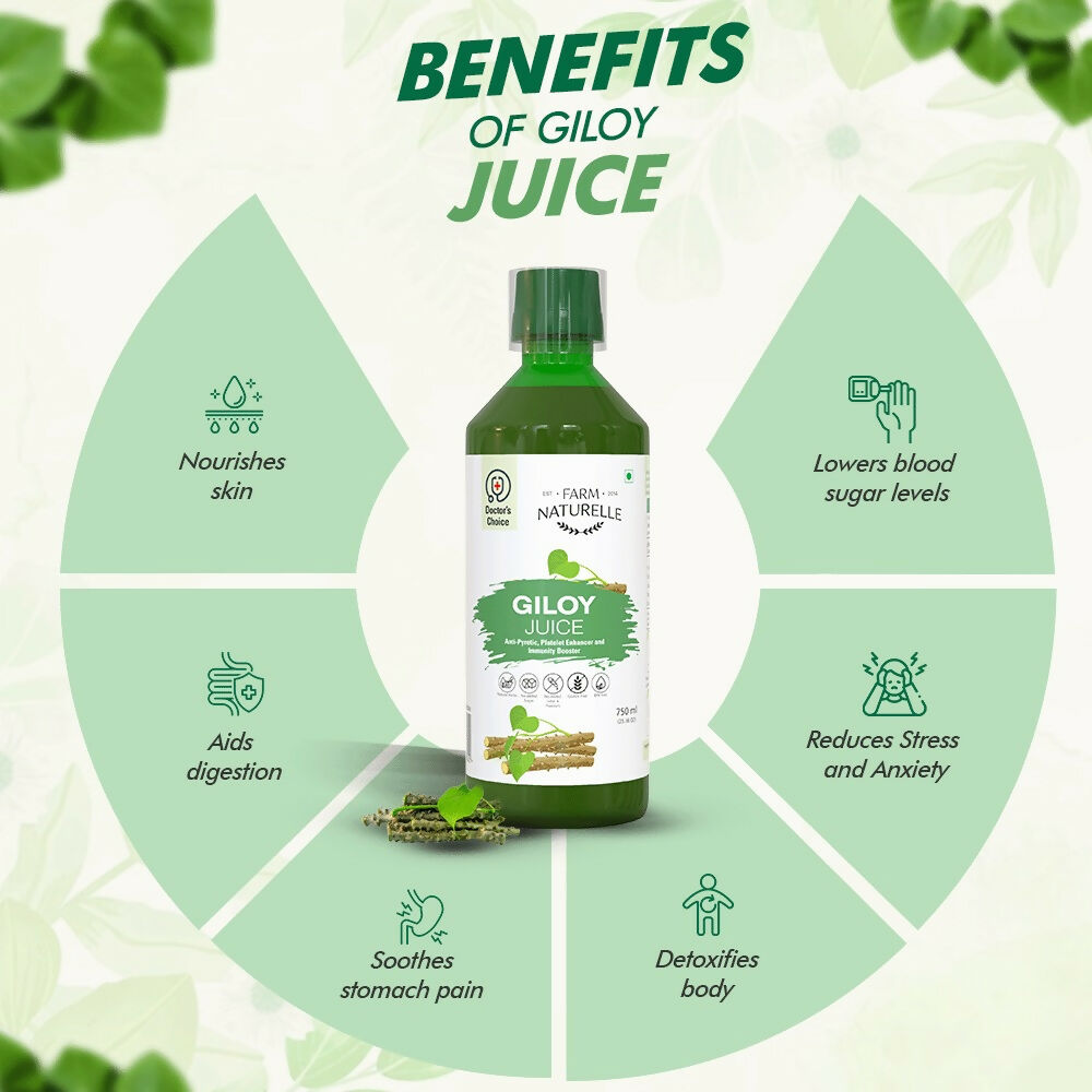 Farm Naturelle Herbal Giloy Juice - Enhances Body Immunity