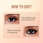 Thumbnail for Swiss Beauty You & Eye Power Black Kajal - Pack Of 2 - Distacart