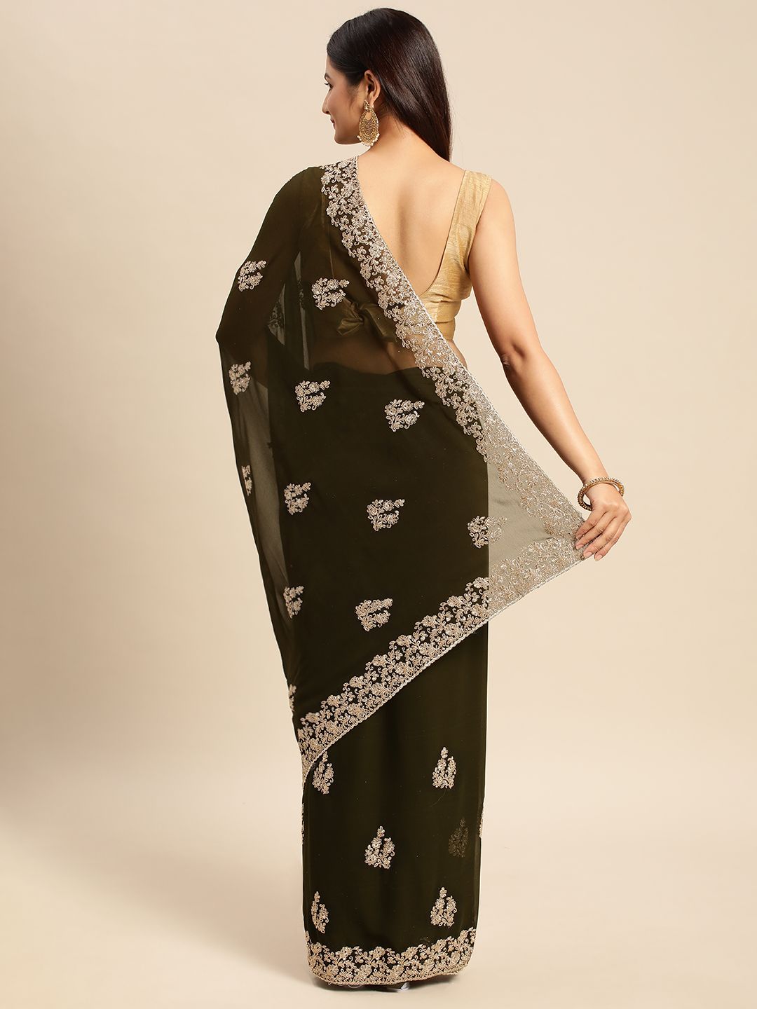 kasee Embroidered Ethnic Saree - Distacart