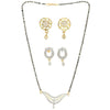 AanyaCentric Gold Plated Mangalsutra with Pendant, 2 Pair Earrings - Distacart