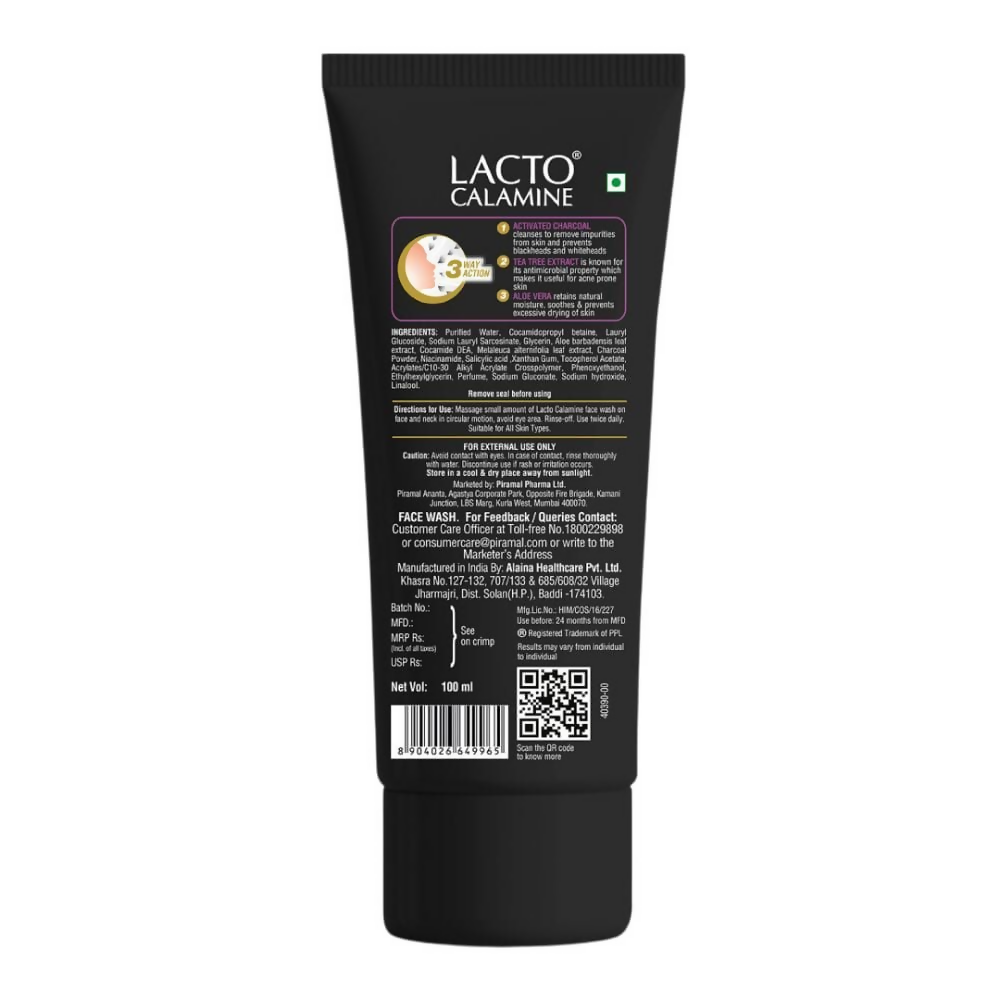 Lacto Calamine Activated Charcoal Face Wash