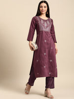 Thumbnail for All About You Women Ethnic Motifs Embroidered Kurta With Trousers - Distacart