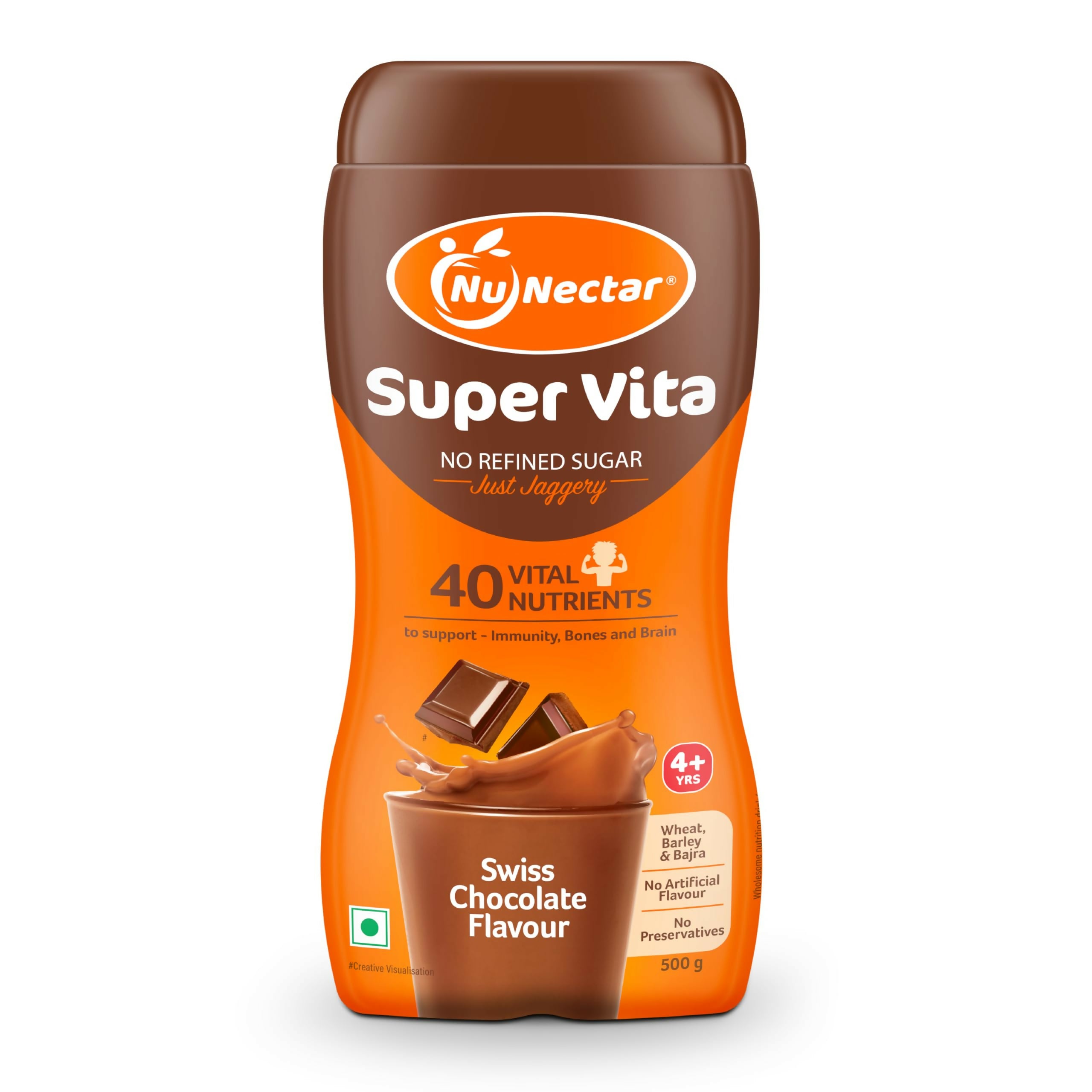 NuNectar Super Vita Health Drink for Kids - Swiss Chocolate Flavor - Distacart