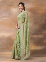 Thumbnail for kasee Floral Embroidered Art Silk Saree - Distacart