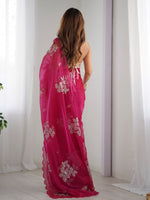 Thumbnail for Mitera Embellished Sequinned Silk Blend Designer Saree