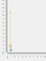 Thumbnail for Ruby Raang Festive Green And Gold Maang Tikka