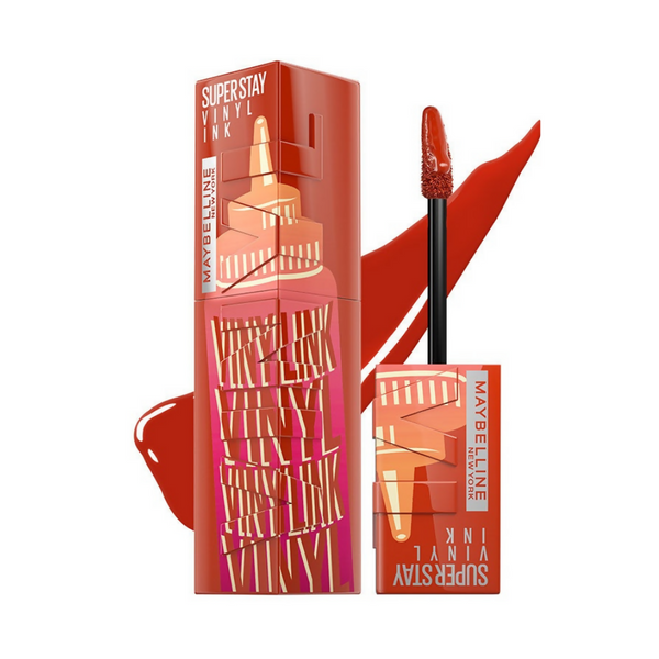 Maybelline New York Super Stay Vinyl Ink Liquid Lipstick, Instant Shine Lasts Up To 16H - Siracha Sauce - Distacart