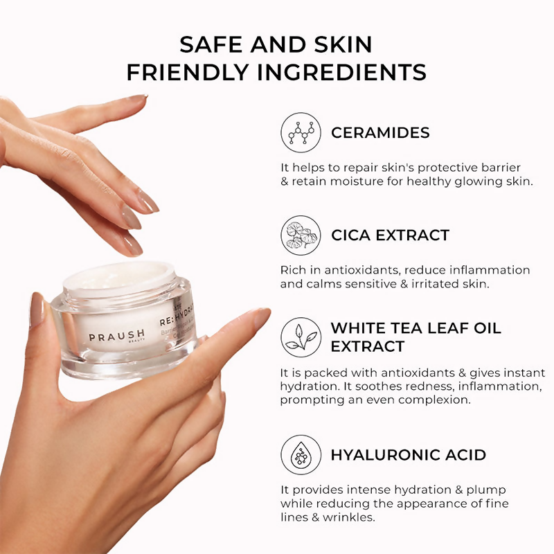Praush Beauty RE: Hydrate Barrier Repair & Calming Gel Moisturiser - Distacart