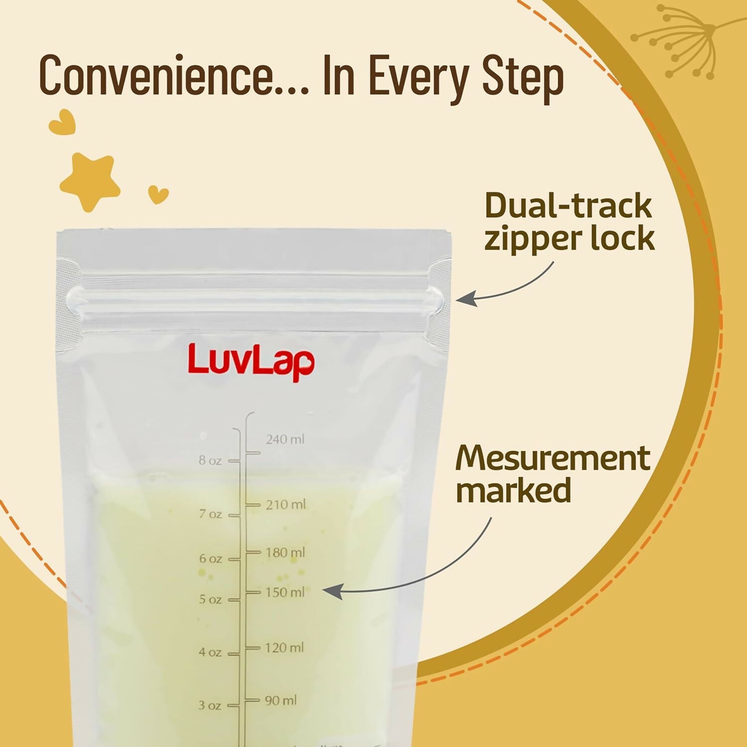 LuvLap Baby Breast Milk Storage Bags - Distacart