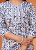 Thumbnail for Alvano Alvano Women's 3Pcs Straight Kurti Set Printed Rayon - Distacart