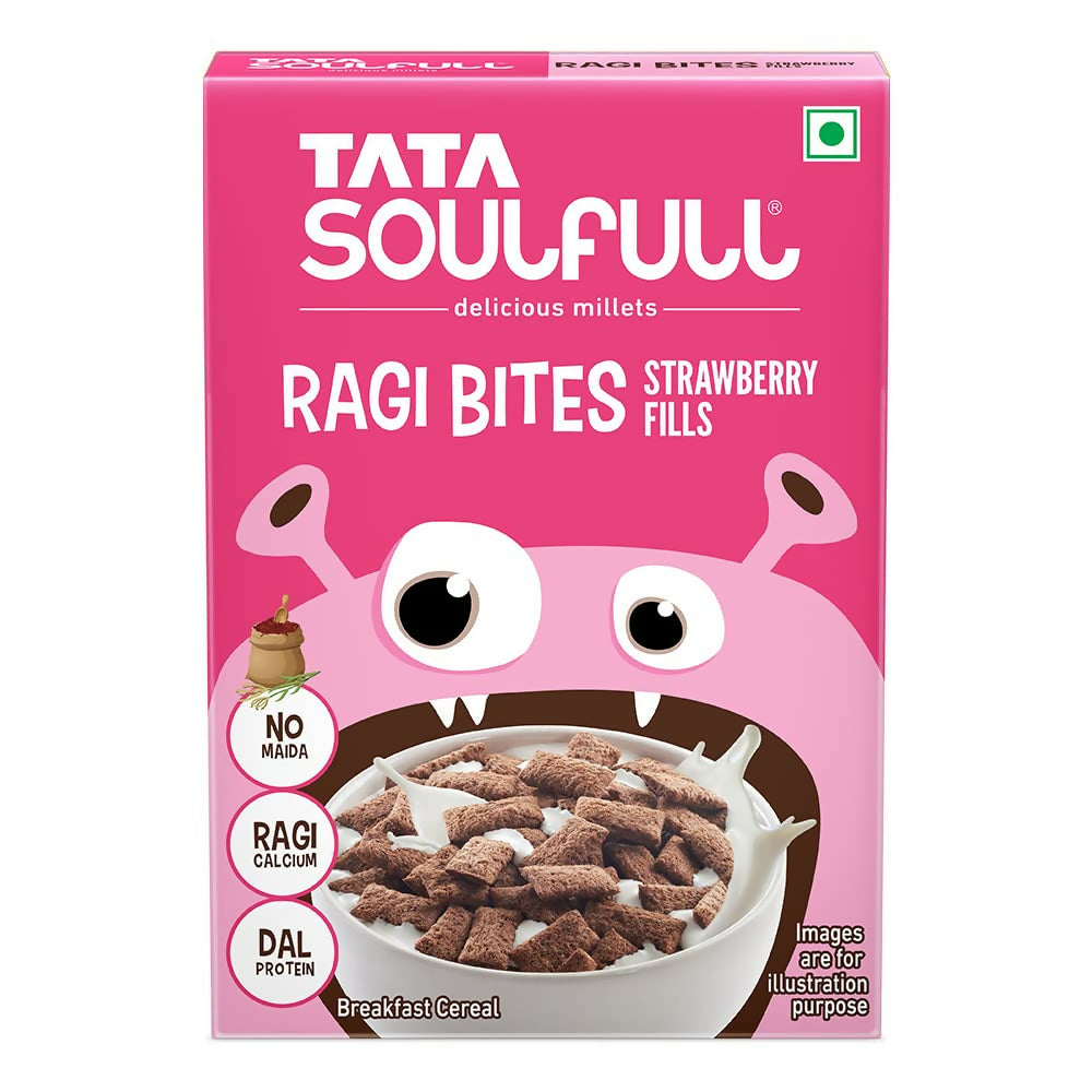 Tata Soulfull Ragi Bites Strawberry Fills Breakfast Cereal - Distacart