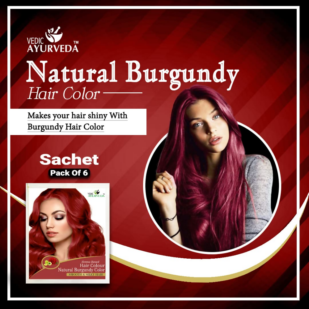 VedicAyurveda Henna Hair Color - Burgundy - Dista
