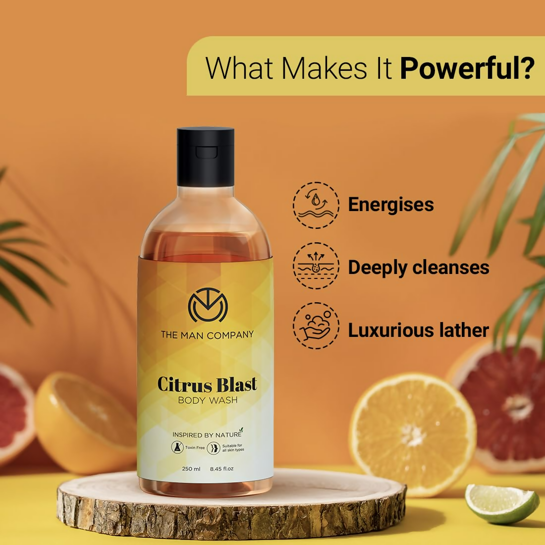 The Man Company Citrus Blast Perfumed Body Wash For Men - Distacart