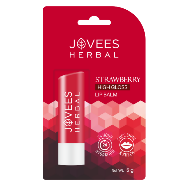 Jovees Strawberry High Gloss Lip Balm With Vit.E - Distacart