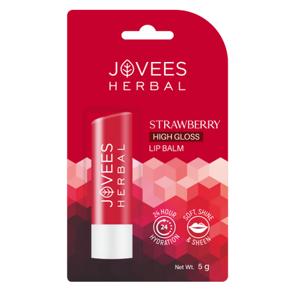 Jovees Strawberry High Gloss Lip Balm With Vit.E - Distacart