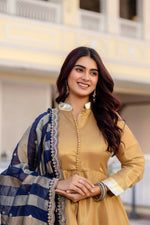 Thumbnail for Teeya Creation Multi Color Pure Banarasi Viscose Wedding Wear Long Gown - Distacart