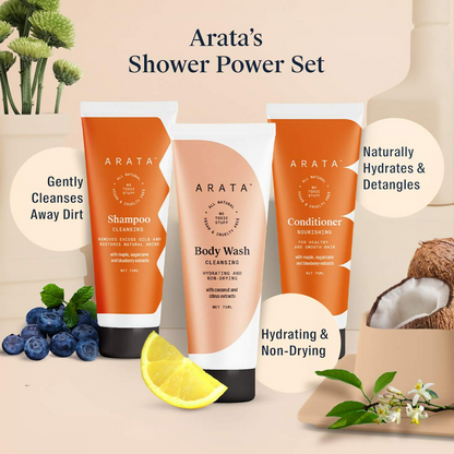 Arata Natural Oil Control Shower Power Set - Distacart