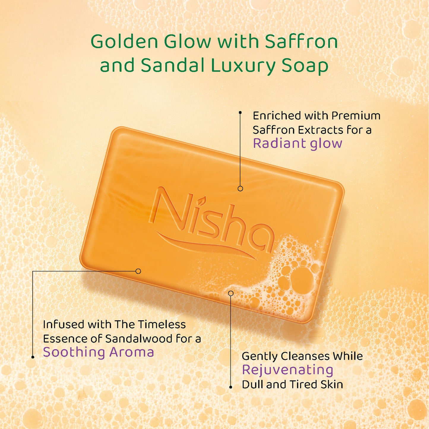 Nisha Soaps for Bath -Saffron & Sandal - Distacart