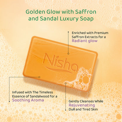 Nisha Soaps for Bath -Saffron & Sandal - Distacart